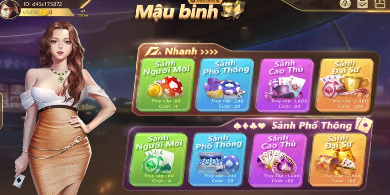 Mậu binh hấp dẫn tại sảnh game V8 Poker